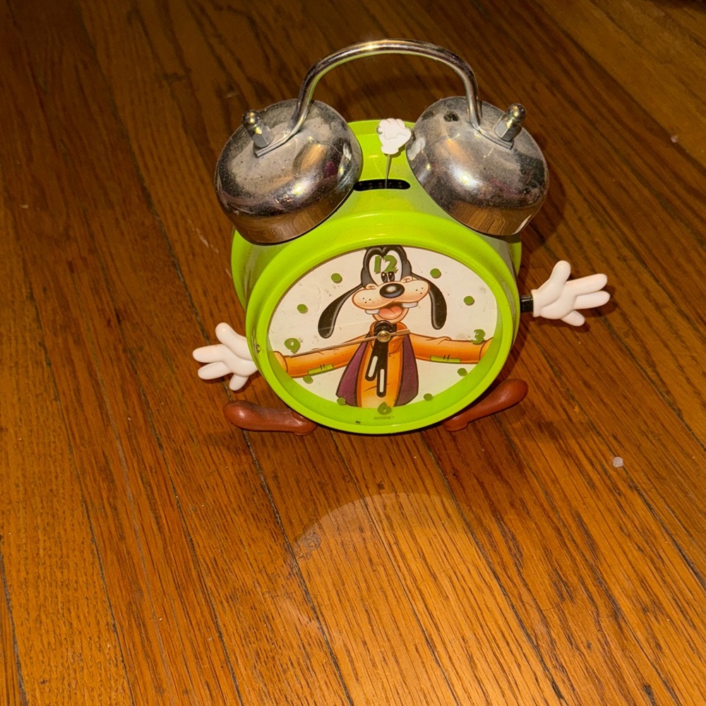 Goofy Character Green Alarm Clock